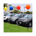 Car Dealer Depot Reusable Balloon Ground Pole Kit W/ Ground Spike: Red, White, Blue 546-RE-1